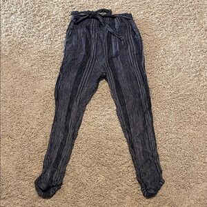 Blue Rain Black Striped Joggers